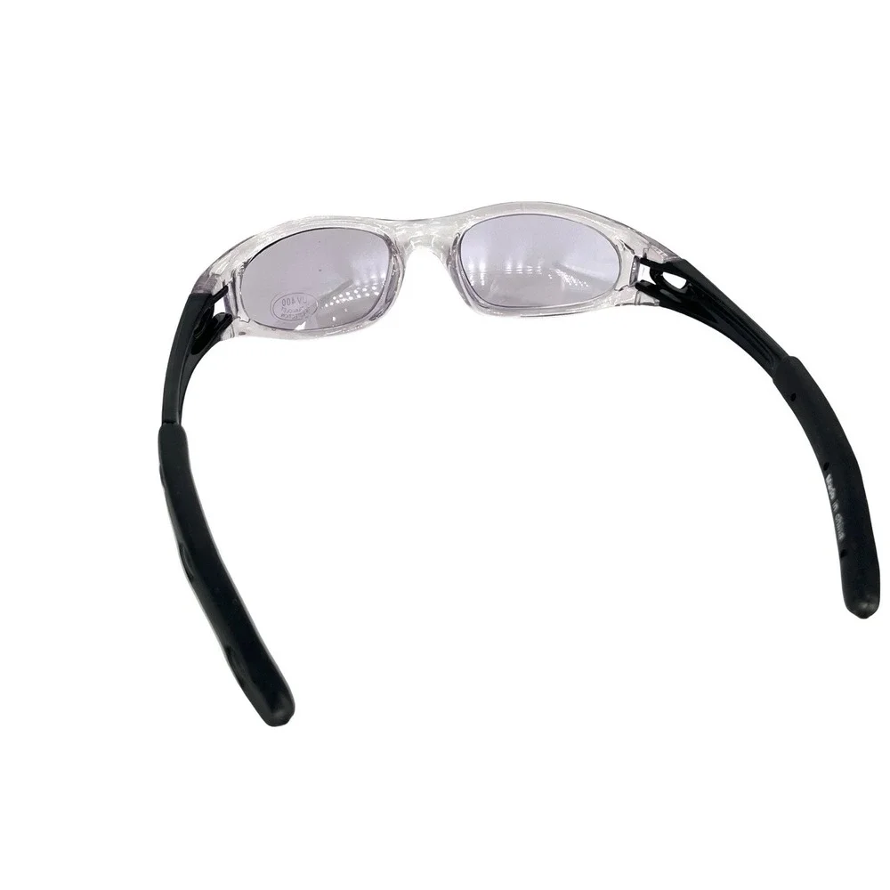 Y2K Wraparound Sunglasses Clear Lavender Black Sport Cyber UV400 Retro
